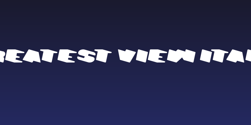 GREATEST VIEW Italic Social Header