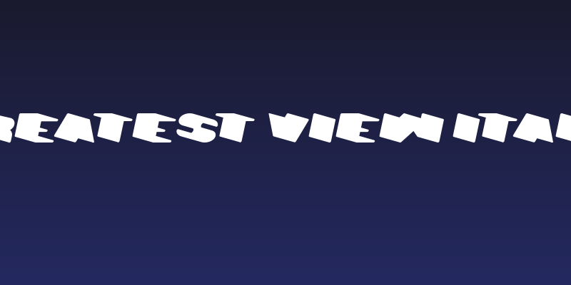 GREATEST VIEW Italic Social Header
