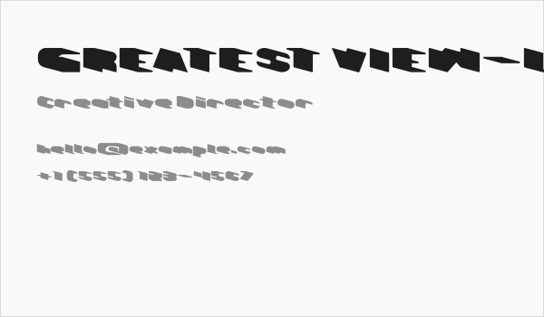 GREATEST VIEW-light Business Card