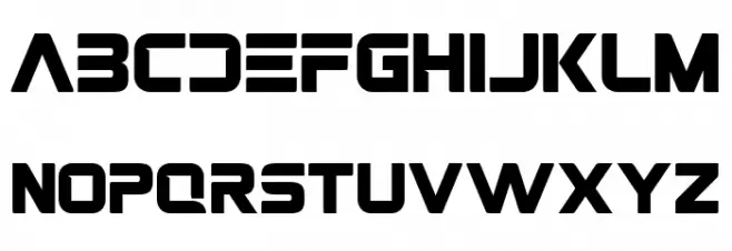 GRECHO TURBO Regular Caratteri MAIUSCOLE