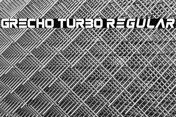 GRECHO TURBO Regular Caratteri examples