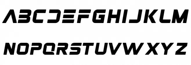 GRECHO TURBO Regular Caratteri MINUSCOLO