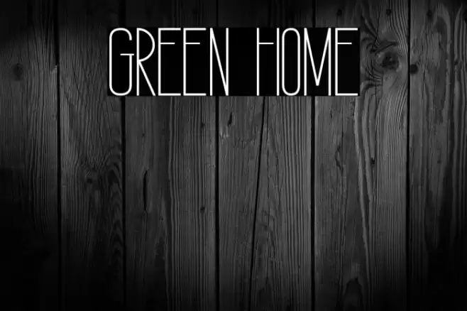 GREEN HOME Font examples