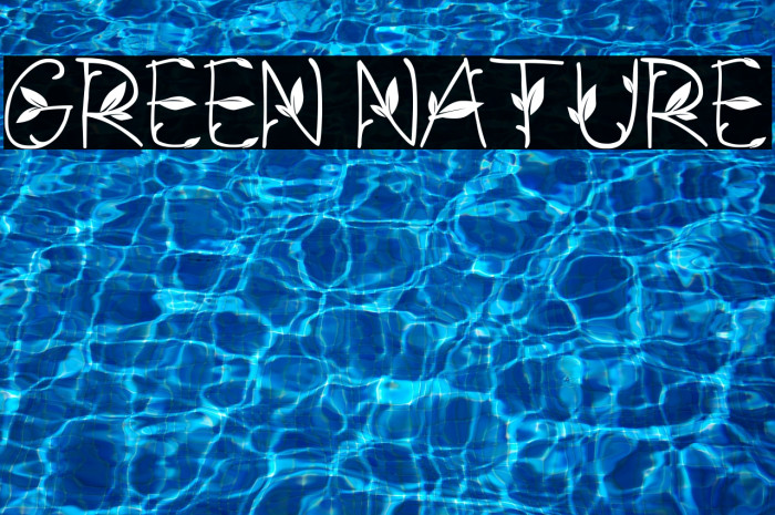 GREEN NATURE Font examples