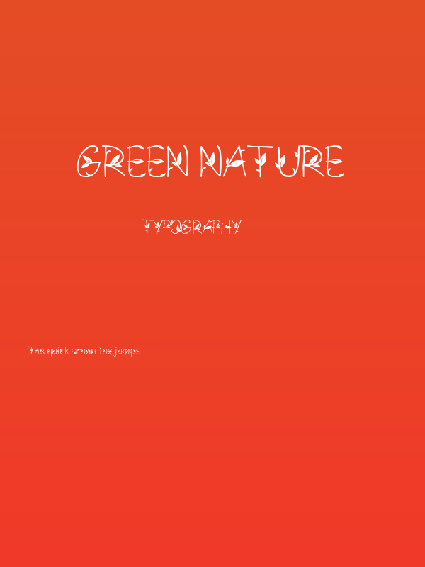 GREEN NATURE Poster