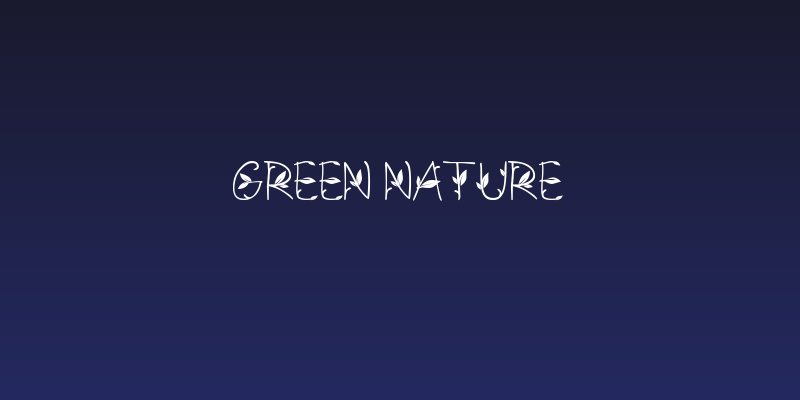 GREEN NATURE Social Header