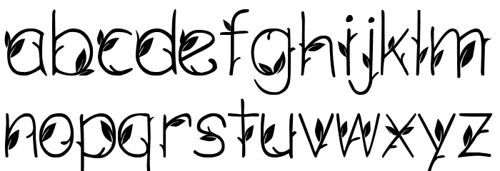 GREEN NATURE Font LOWERCASE