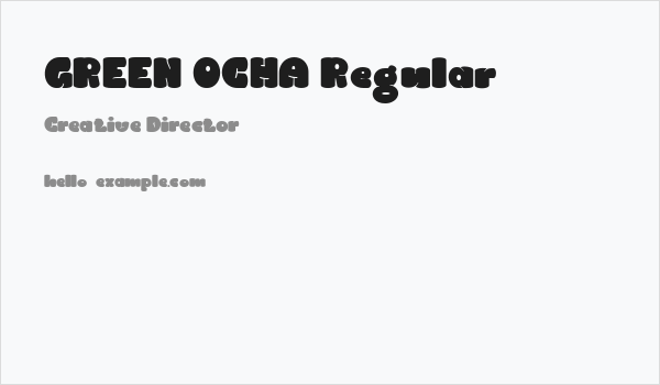GREEN OCHA Regular Business Card