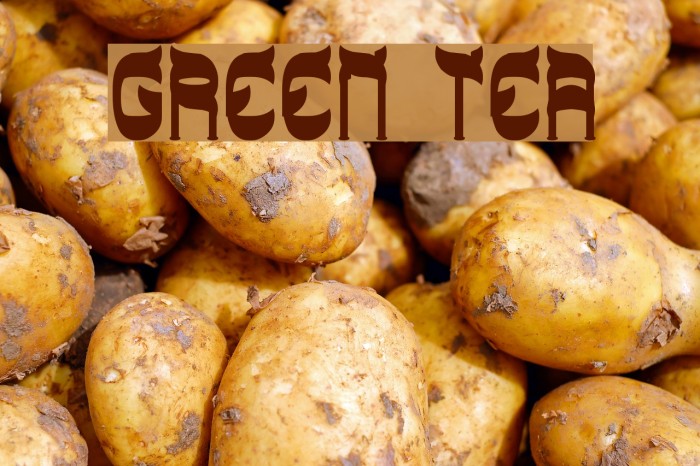 GREEN TEA Font examples