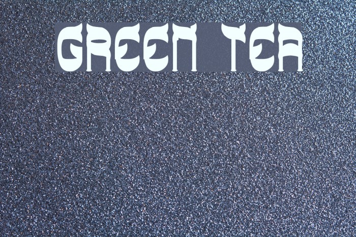 GREEN TEA Font examples