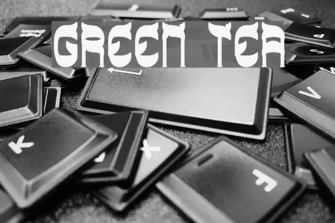 GREEN TEA Font examples