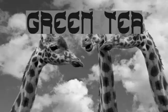 GREEN TEA Font examples