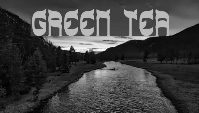 GREEN TEA Font examples