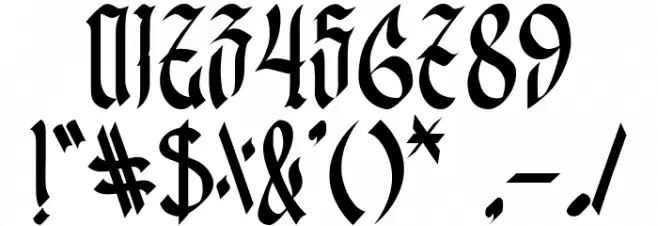 GREENBULL Font OTHER CHARS