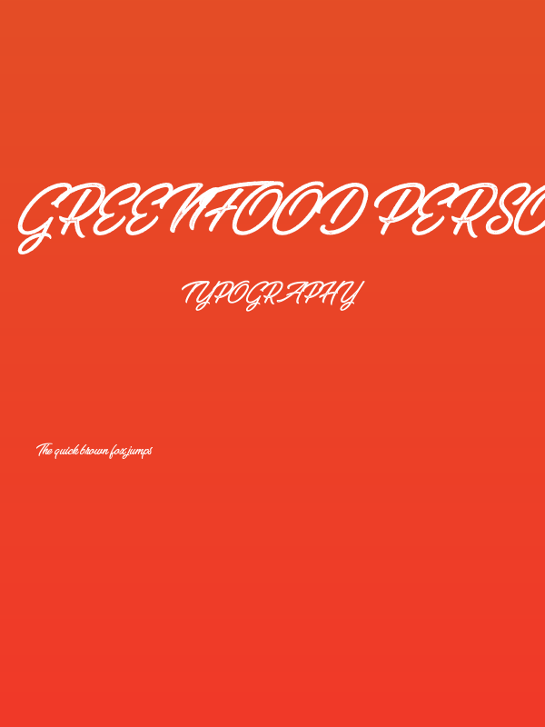 GREENFOOD PERSONAL USE Italic Poster