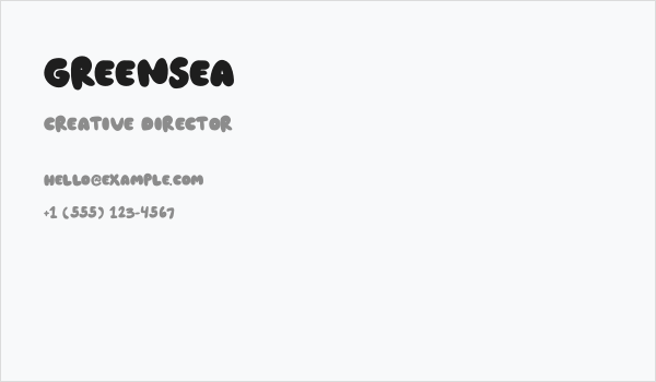 GREENSEA Business Card