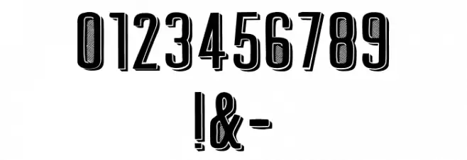 GREETHING BLOCK SHADOW LINE Font OTHER CHARS