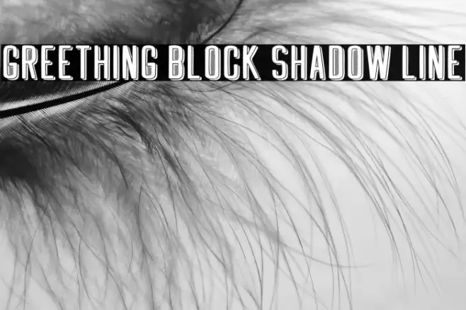 GREETHING BLOCK SHADOW LINE Font examples