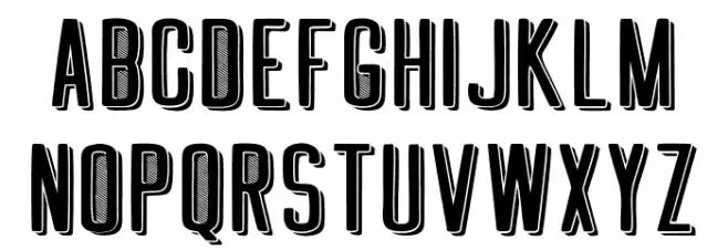 GREETHING BLOCK SHADOW LINE フォント 小文字