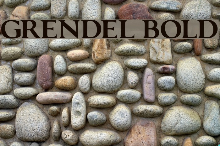 GRENDEL BOLD Font examples