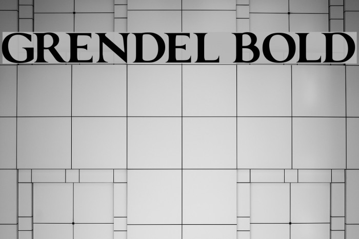 GRENDEL BOLD Font examples