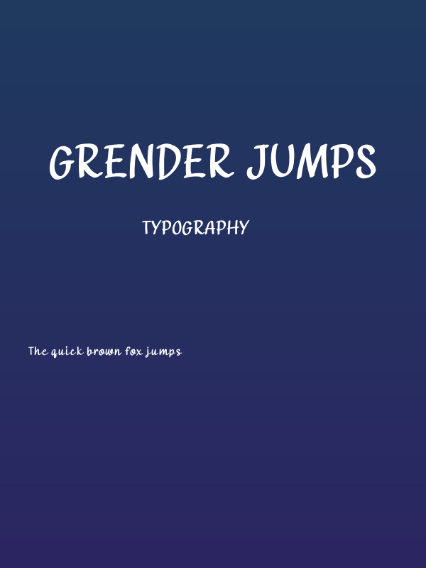 GRENDER JUMPS Poster