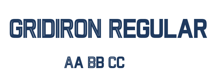 GRIDIRON Regular Font Preview