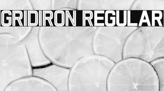 GRIDIRON Regular Font examples