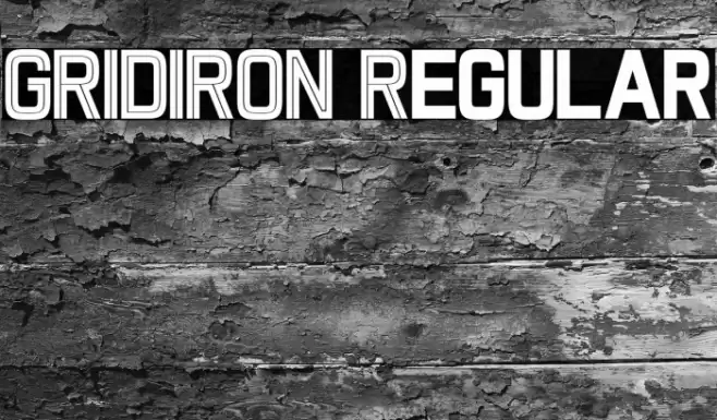 GRIDIRON Regular Font examples
