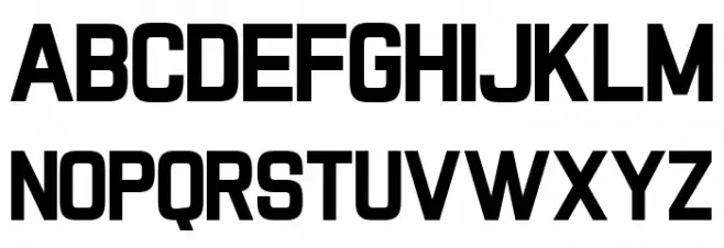 GRIDIRON Regular Font LOWERCASE