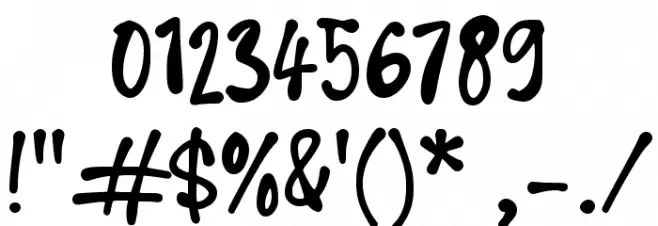 GRINZO Font OTHER CHARS