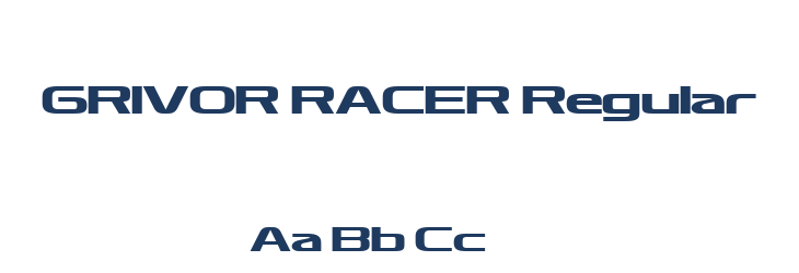 GRIVOR RACER Regular Font Preview