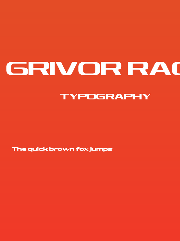 GRIVOR RACER Regular Poster