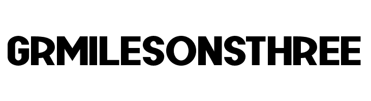 GRMilesonsThree  Free Fonts Download