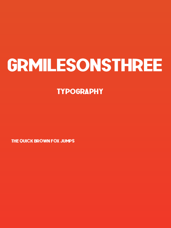GRMilesonsThree Poster