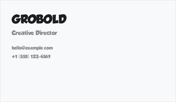GROBOLD Business Card