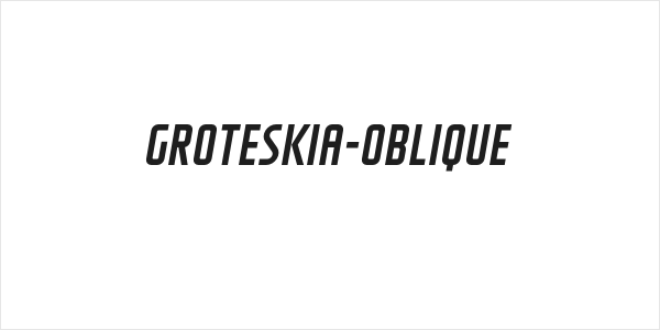GROTESKIA-OBLIQUE Logo