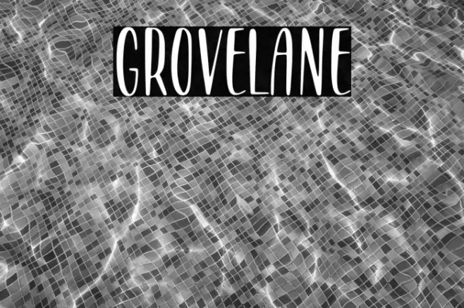 GROVELANE Font examples