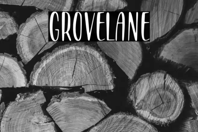 GROVELANE Font examples