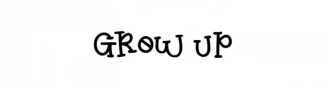 GROW UP  font caratteri gratis