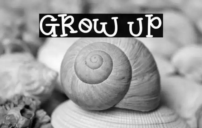 GROW UP Caratteri examples