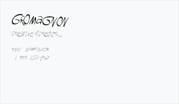GROmagnon Business Card