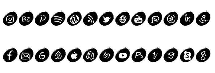 GRUNGE Social Media Font LOWERCASE