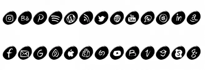 GRUNGE Social Media फ़ॉन्ट लोअरकेस