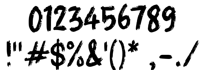 GRUNGINK Font OTHER CHARS