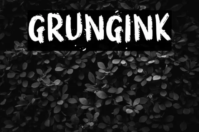 GRUNGINK Font examples