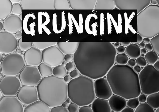 GRUNGINK Font examples