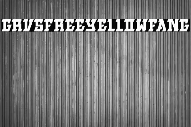 GRVS-FREE-YELLOWFANG Font examples