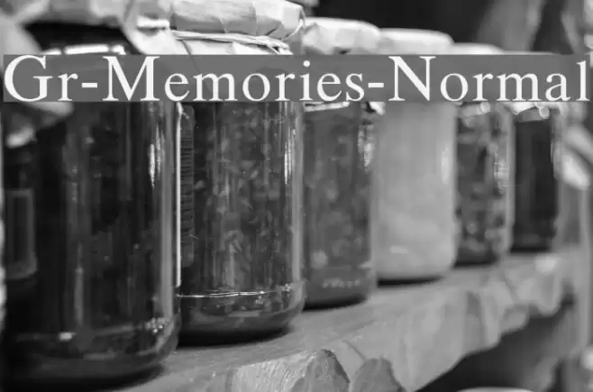 Gr-Memories-Normal Font examples