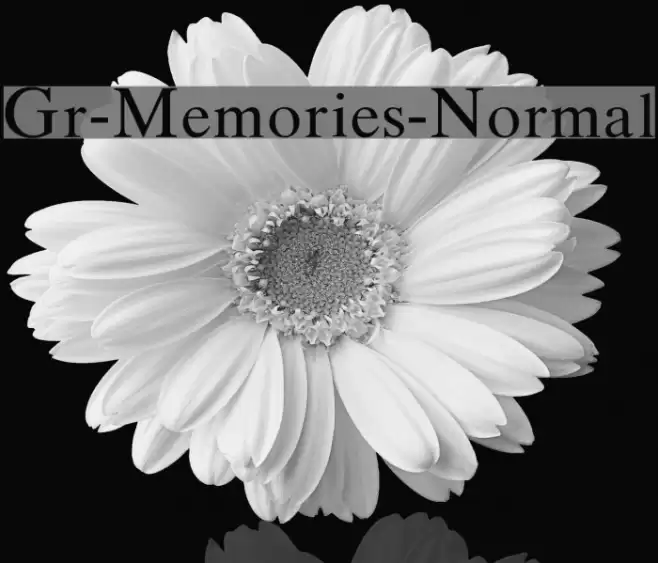 Gr-Memories-Normal Font examples